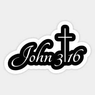 John Three Sixteen For All Jesus Lovers Sticker